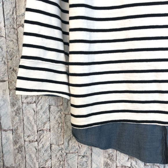 LOFT Stripe Long Sleeve Peplum Top - Picture 4 of 4